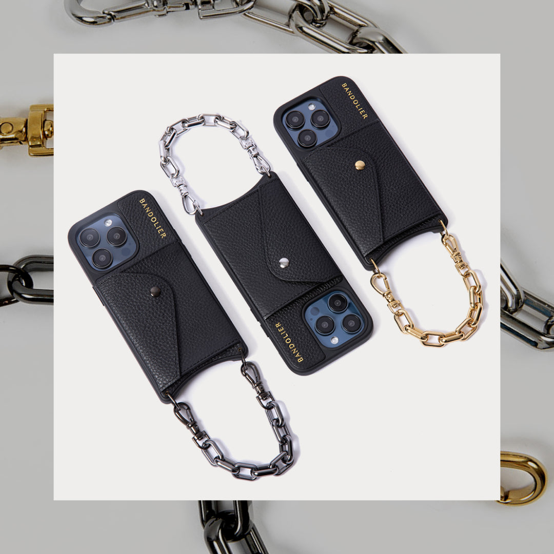 Astrid Wristlet - Black/Pewter