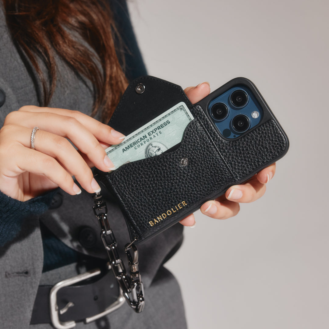 Astrid Wristlet - Black/Pewter